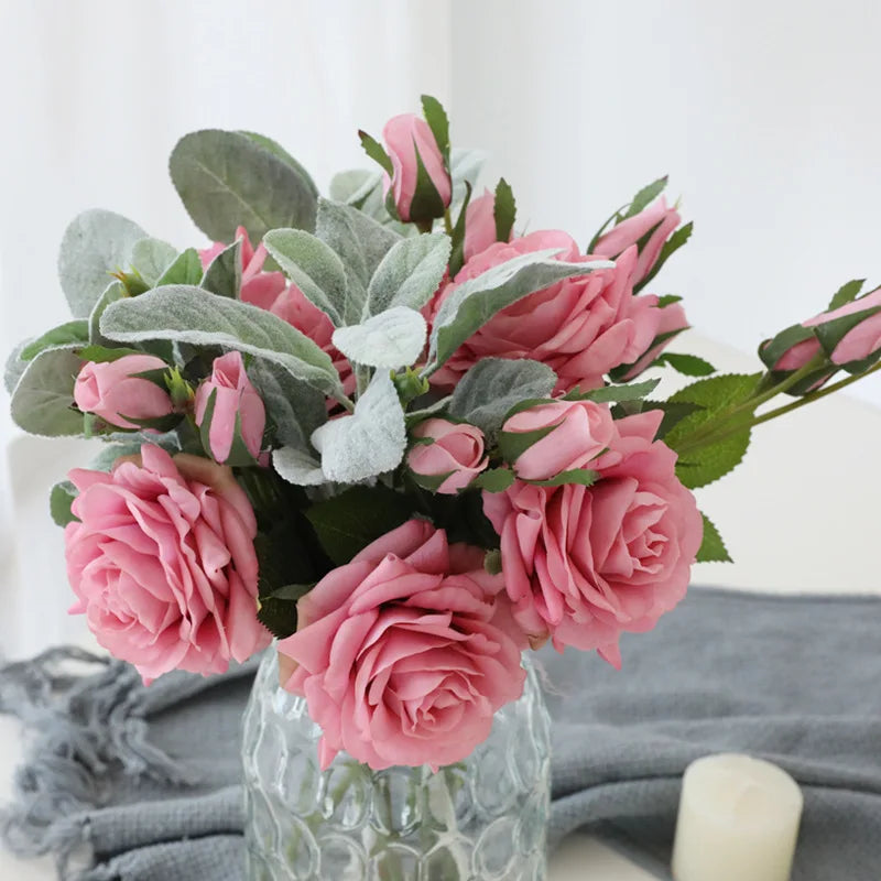 Latex Artificial Rose Bouquet for Weddings, Realistic Finish - view 3