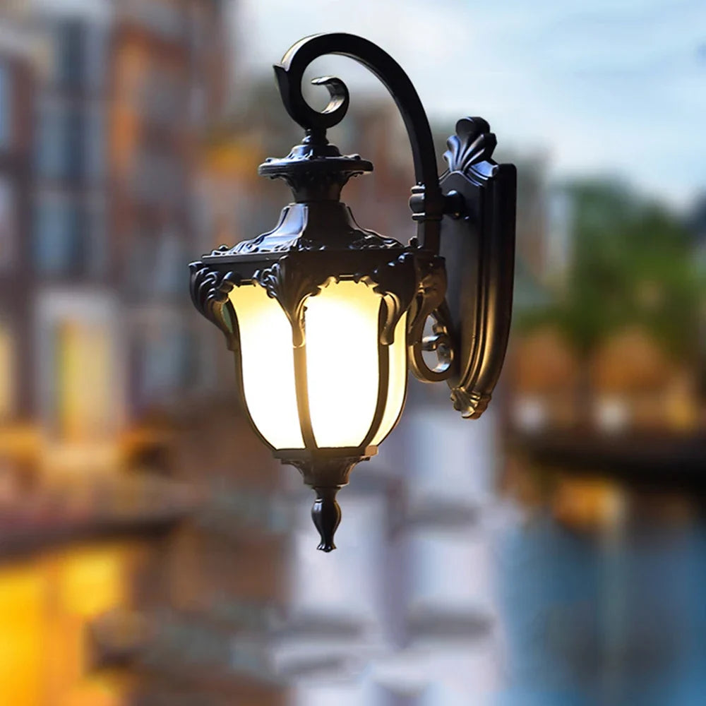 Retro waterproof outdoor wall sconce for creative spaces - B