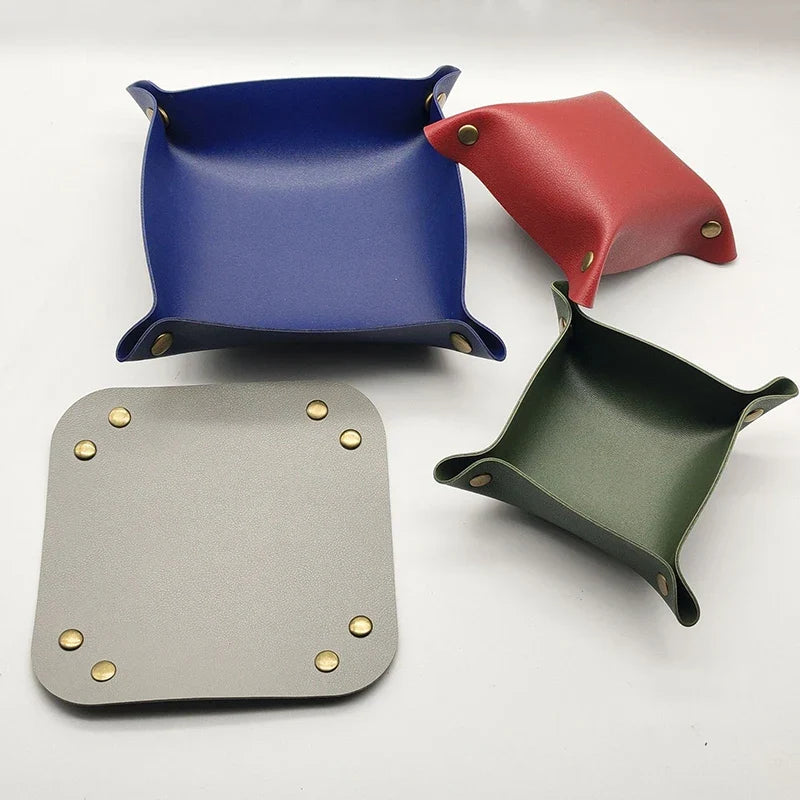 Leather storage tray for decorative folding desk - view 8
