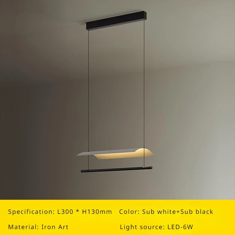 Modern minimalist chandelier design for interior and decoration - L300mm H130mm / Warm Light