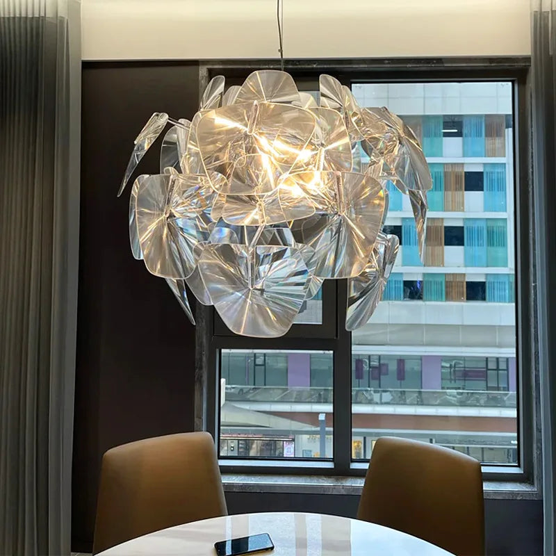 Transparent acrylic chandelier design for elegant interior - view 3