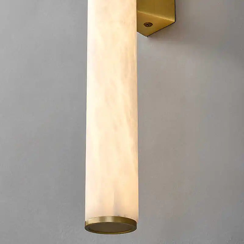 Minimalist wall sconce in marble and modern copper design elegant - view 5