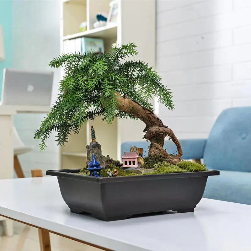 Rectangular flower pots imitation clay for outdoor garden - view 3