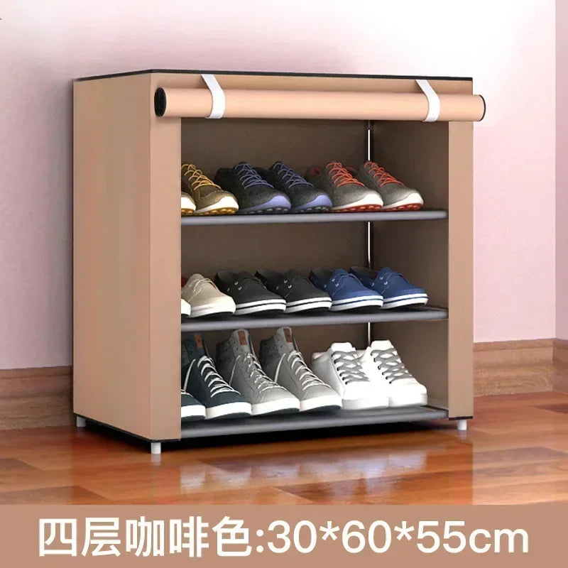 Multilayered shelf with economical and practical dust resistant shoes - F4-B / Shoe Cabinet