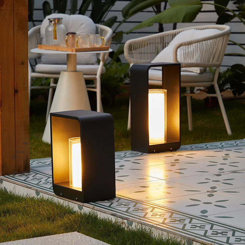 Waterproof Stainless Steel LED Garden Light, Solar or Powered - Cool White / 3 pieces energized 30 cm
