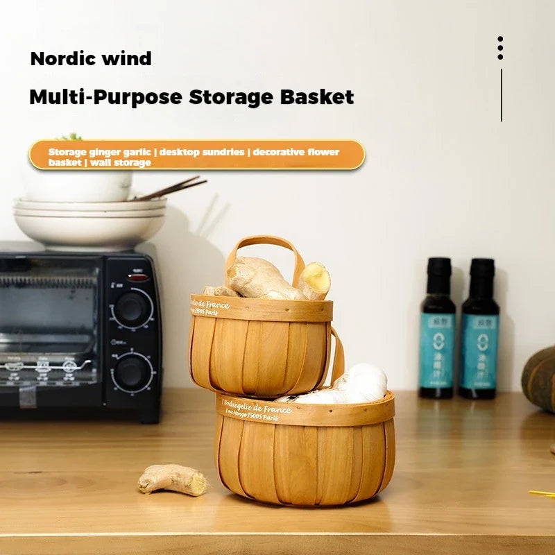 Classic Wall-Hanging Kitchen Organizer Basket - view 4