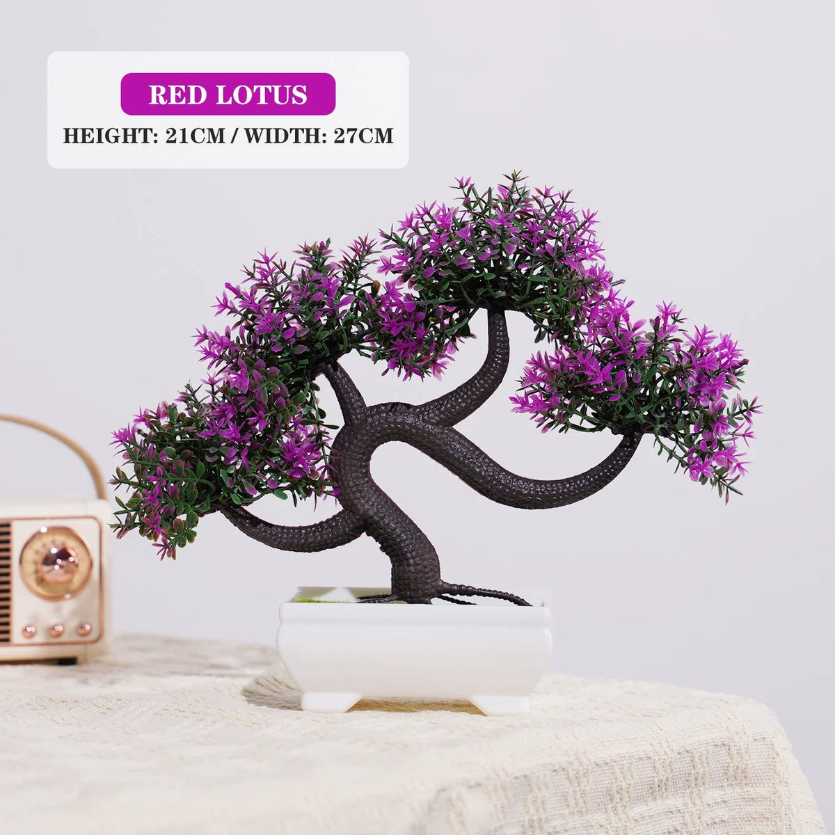 Artificial plants bonsai small tree interior and exterior decoration - PJ33-02 / With Pot