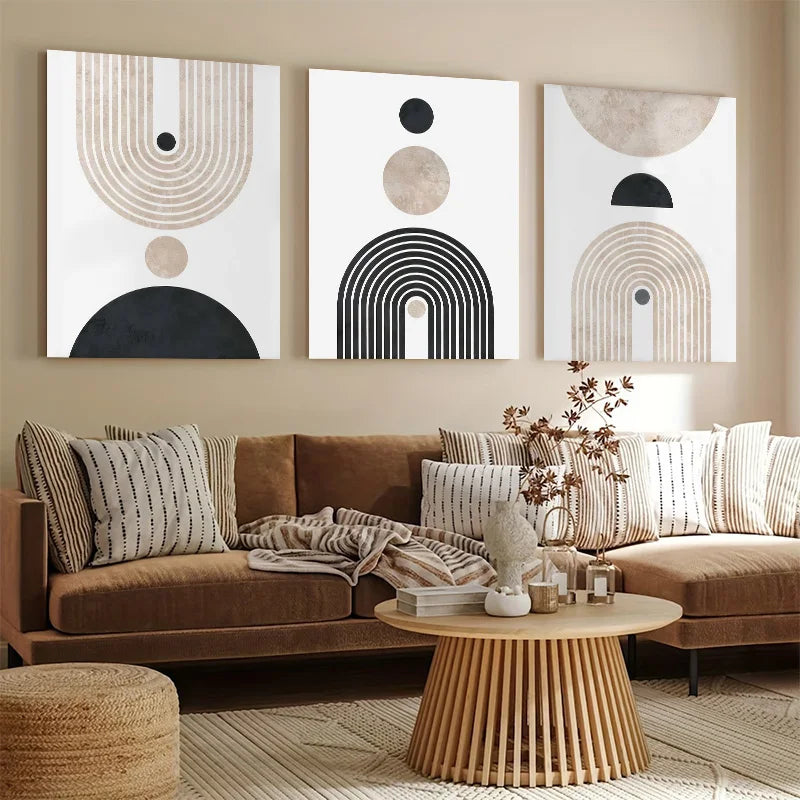 Abstract geometric round box for modern wall decoration - view 3