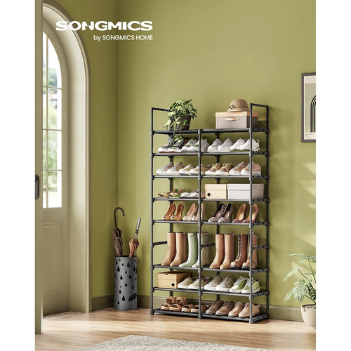 8-Tier Adjustable Shoe Rack, Holds up to 32 Pairs