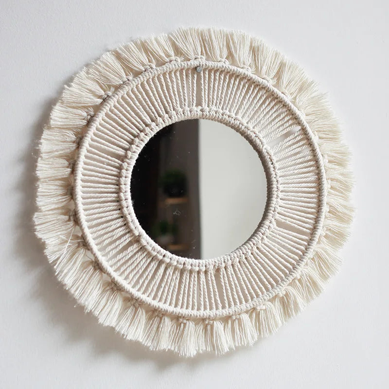 Decorative wall mirror Nordic style handmade bohemian - view 5