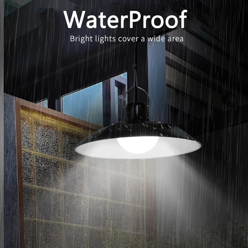 Solar led pendant light with remote control for outdoor garden camping - view 6