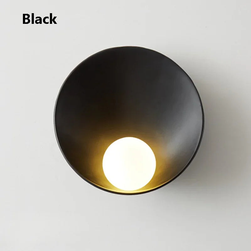 Chinese wall sconce in decorative creative led lighting resin - Neutral Light / Black / 23CM