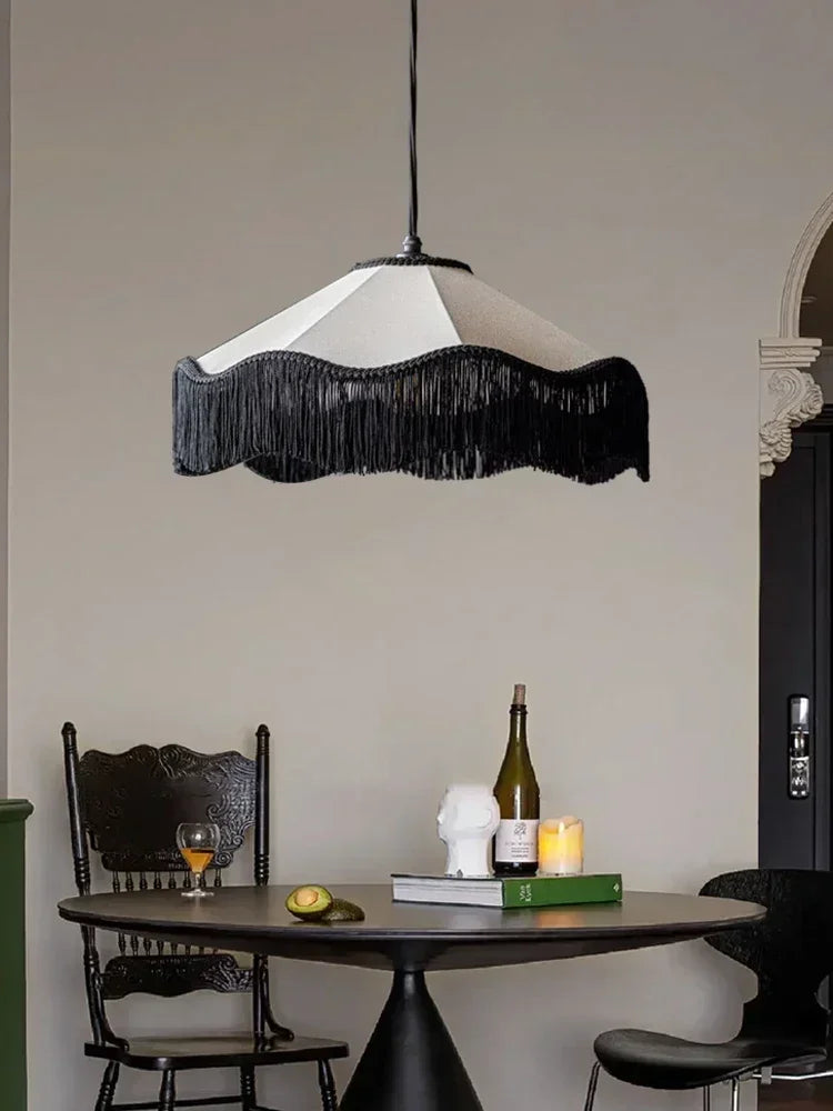 Retro fabric pendant light with pump for interior decoration - view 5