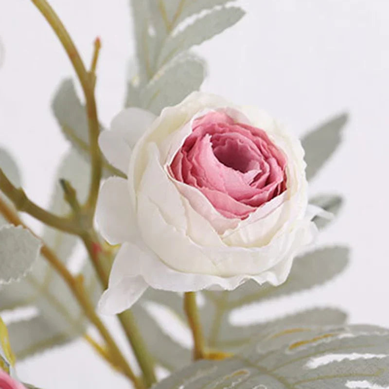 Bouquet of artificial rose wines in fabric for wedding and home decor - view 6