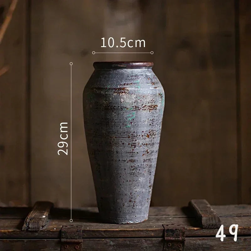 Rustic pottery gardeners for interior and exterior decoration - 49