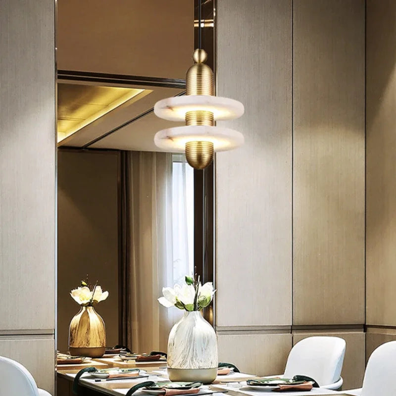 LED design marble pendant light for elegant interior - view 3