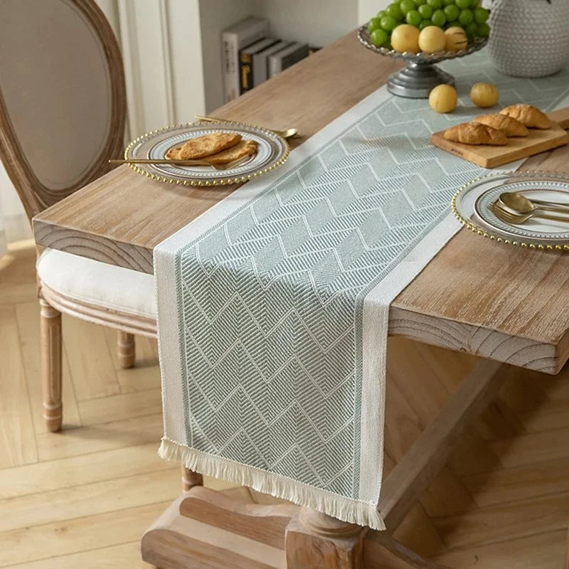 Waterproof table runner modern geometrical design - 35x120cm