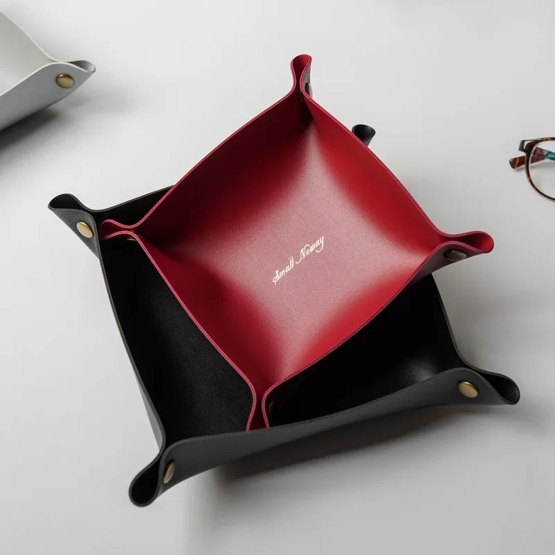 Leather storage tray for office and jewelry - view 3