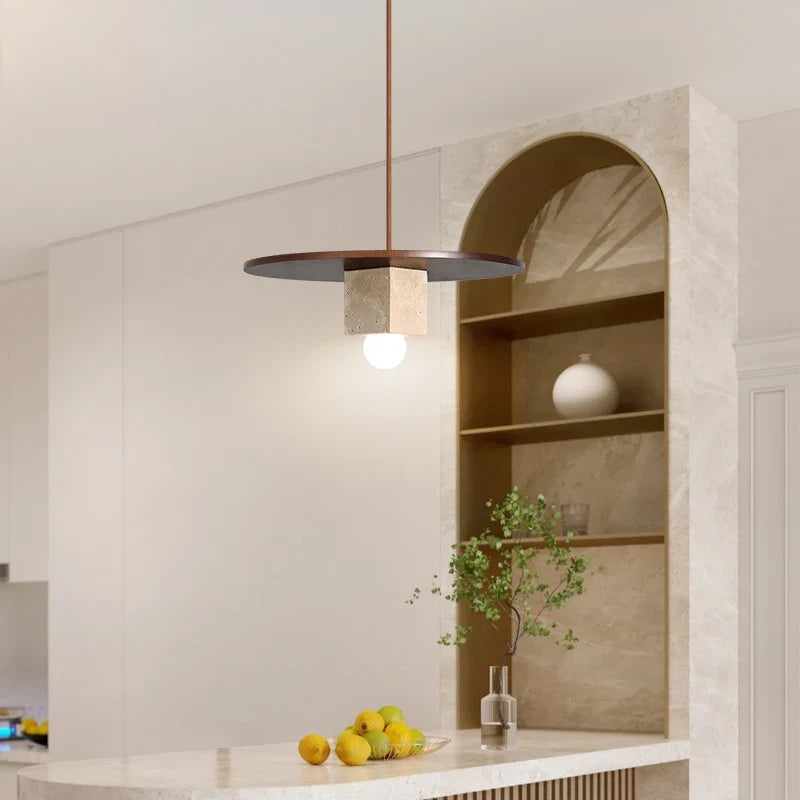Solid wood chandelier for bar and restaurant decoration - view 2