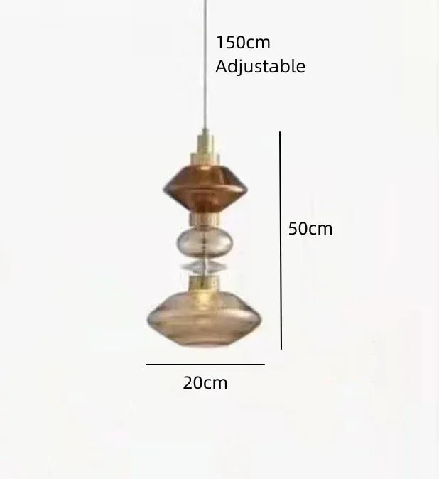 Modern crystal chandelier with led lighting for interior decoration - E-50x25cm-A / Warm Light