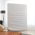 1pc 6-Sides Fully Enclosed Waterproof Mattress Cover With Zipper (Without Pillowcase), Dust-proof Mattress Protector Solid Color - White / 160x200x30CM