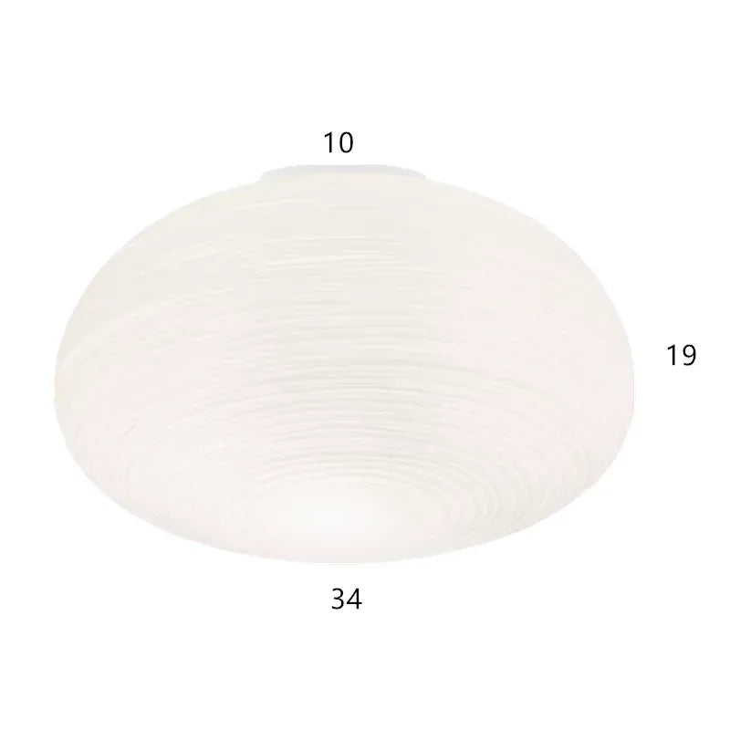 Modern Japanese style glass led pendant light for elegant interior - BD34H19 1 / Warm White