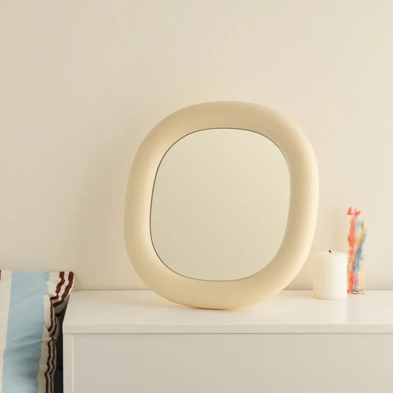 Cute round decorative mirrors for hand hanging makeup - view 4