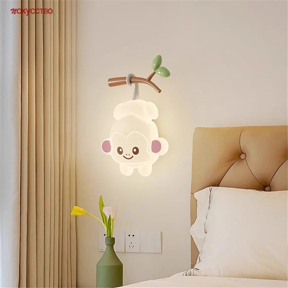 Wall sconce monkey light cartoon for children's room - view 2