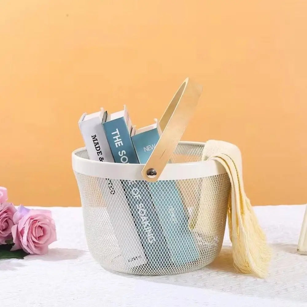 Lightweight and elegant folding iron storage basket - view 5