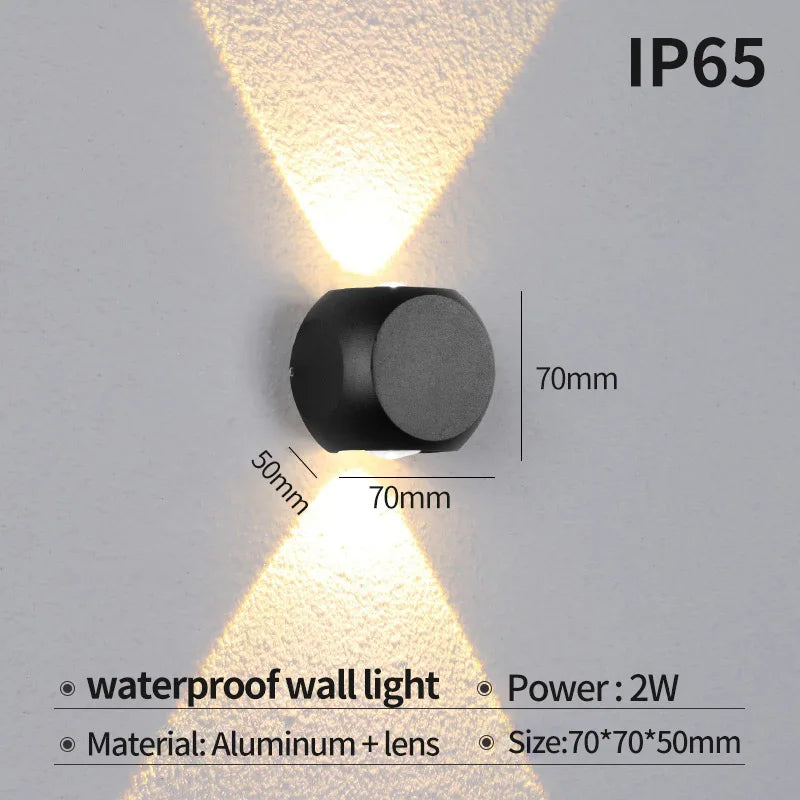 Modern led wall sconce for indoor and outdoor - 2W / CA 85 V-265 V / CHINE | 3000K