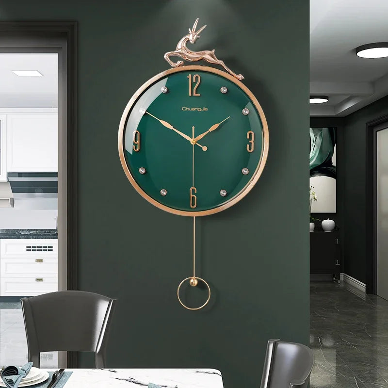 Nordic Auspicious Deer Wall Clock, Brief Design, Living Room Decoration, Kitchen Mute Clocks, Art Wall Watch, Home decor, New, 1 - view 4