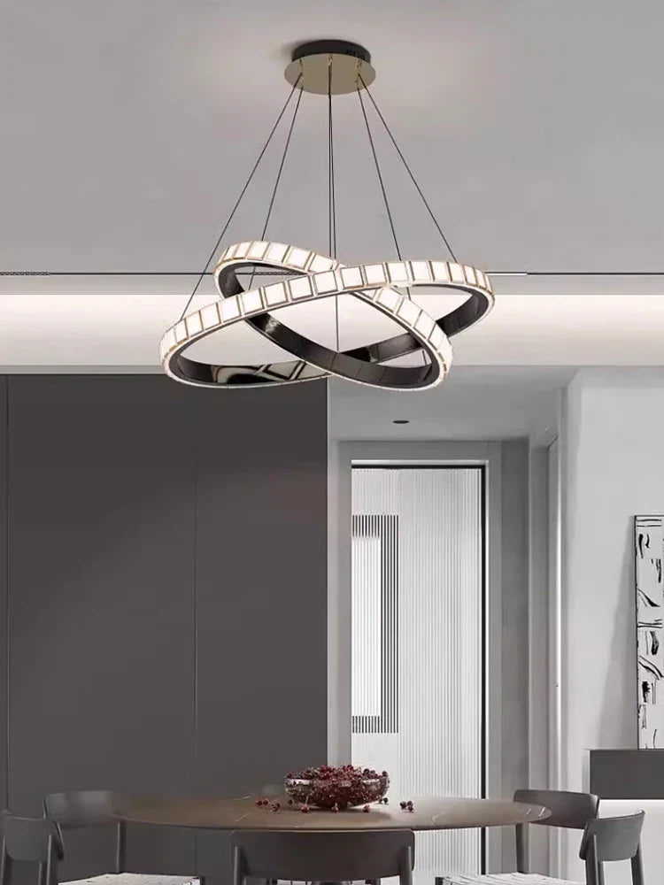 Minimalist pendant light in aluminum and acrylic refined design for interior - view 3