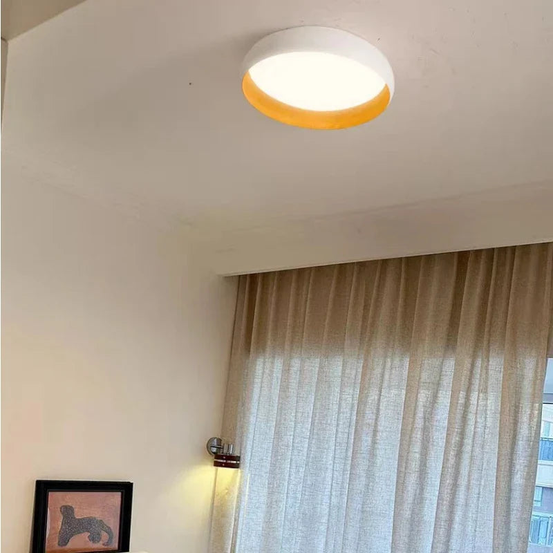Japanese retro light circular anti glare light soft lighting - view 5