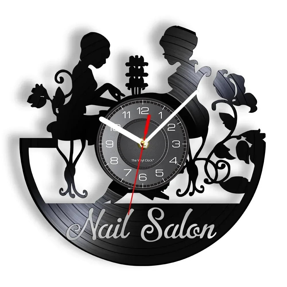 Vinyl wall clock for manicure and beauty salon - No LED17
