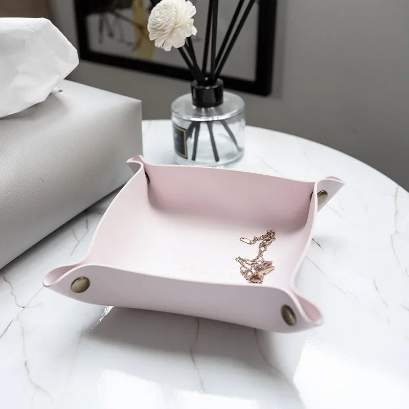 Nordic leather storage box for office and jewelry - view 5