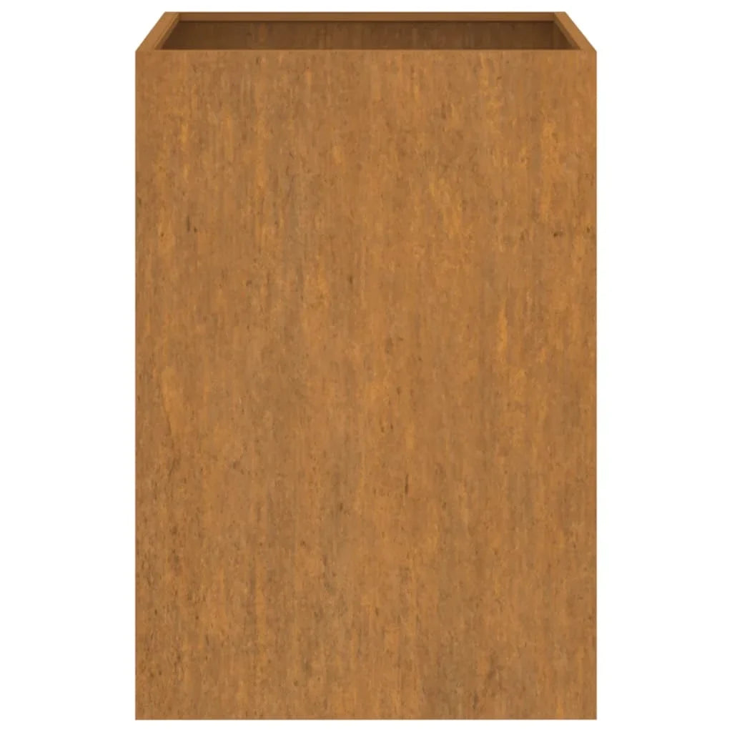 Rusty planter 52x48x75 cm corten Steel, Artefact balcony garden vegetable garden vegetable plantation box outdoor terrace garden flower Pot - view 5