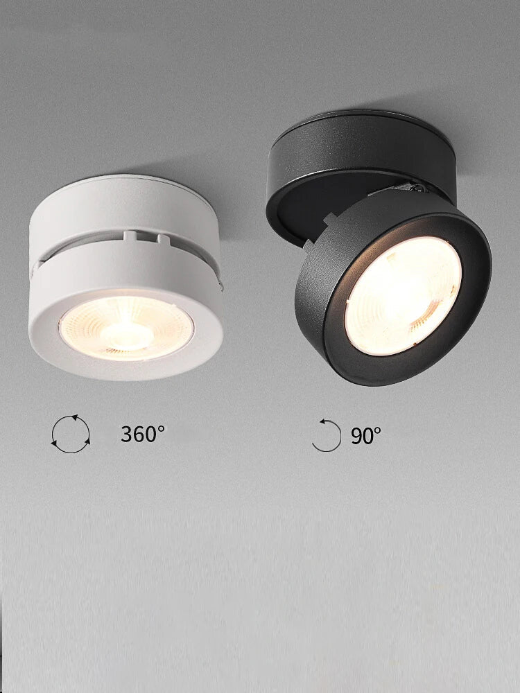 Foldable led spot in aluminium for home or office - view 2