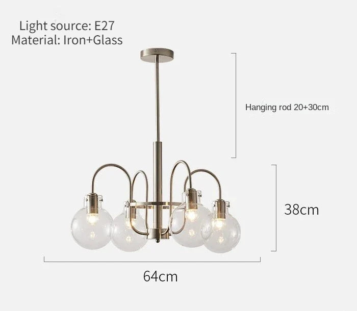 LED minimalist modern pendant light for elegant interior - D 64cm / 3 modifiables
