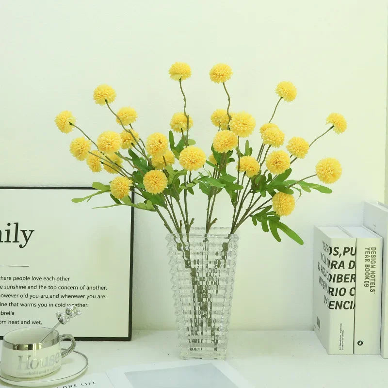 Artificial chrysanthemum branch for elegant floral decoration - view 4