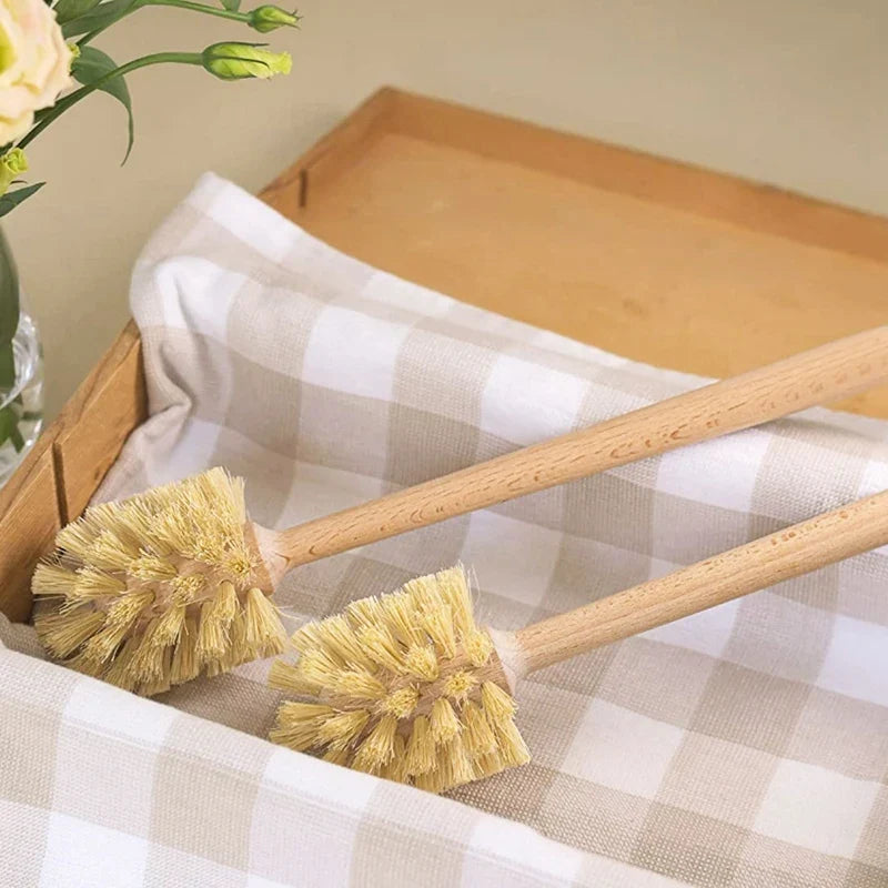 Toilet Brush, 2 Pack Wood Toilet Brush Made Of Beechwood, Strong Hemp Bristles With 360° Cleaning Power - view 5