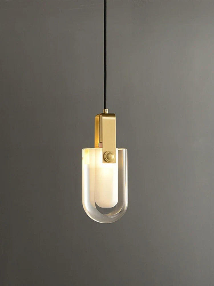 Copper crystal chandelier Nordic design for modern interior