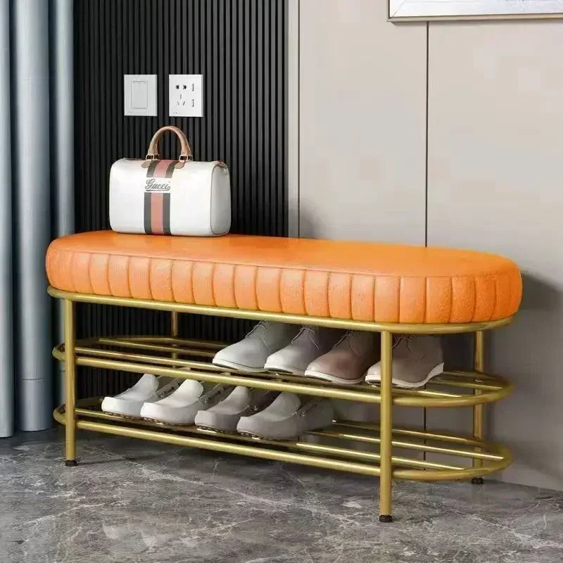 Design stool for entry and storage shoes - Technical Fabric 80cm 2