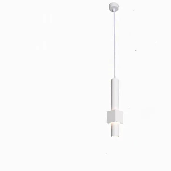 Nordic led pendant light tube long internal lighting dimmable - White chandelier / White light 4000K / 7W