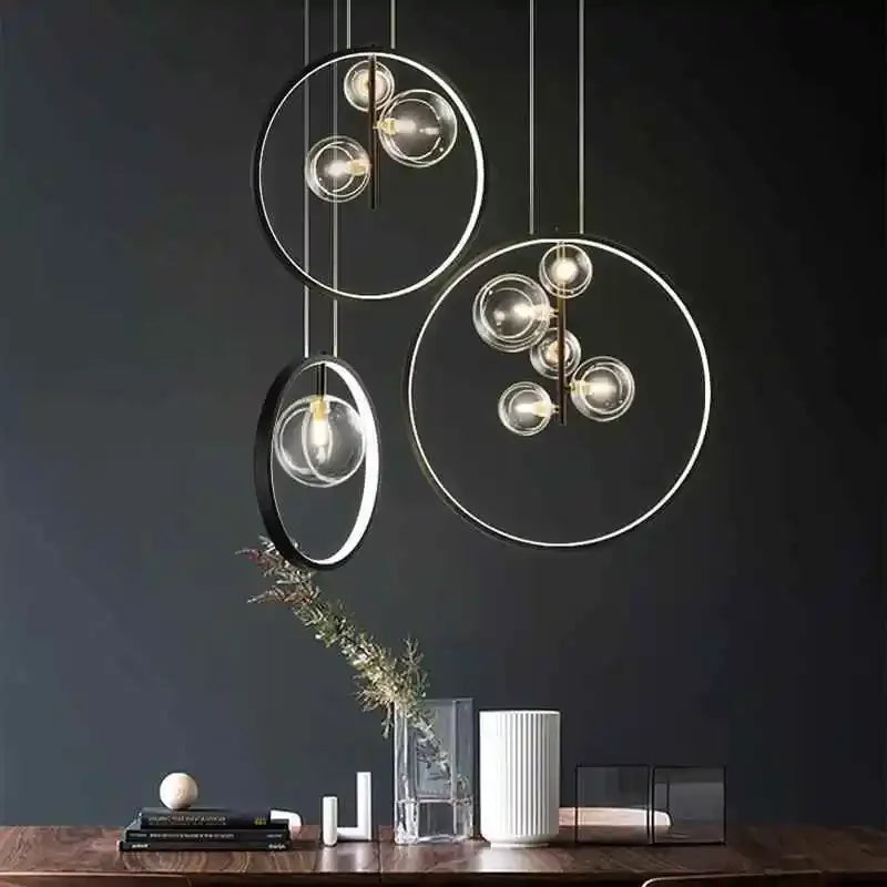 Modern design bubble glass pendant light for restaurant