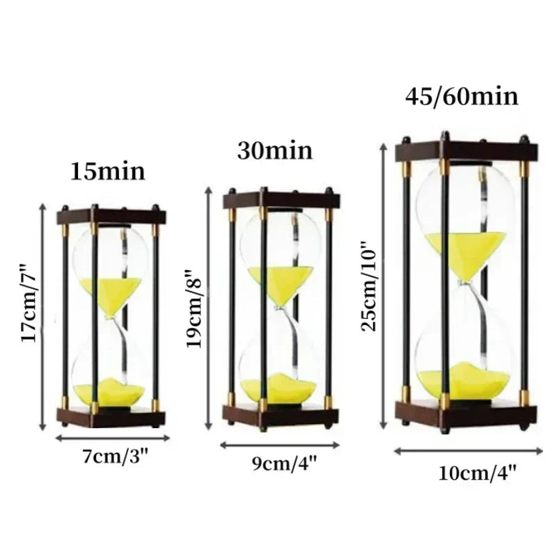 Decorative retro hourglass for office and luxury gift salon - Yellow / 30 min