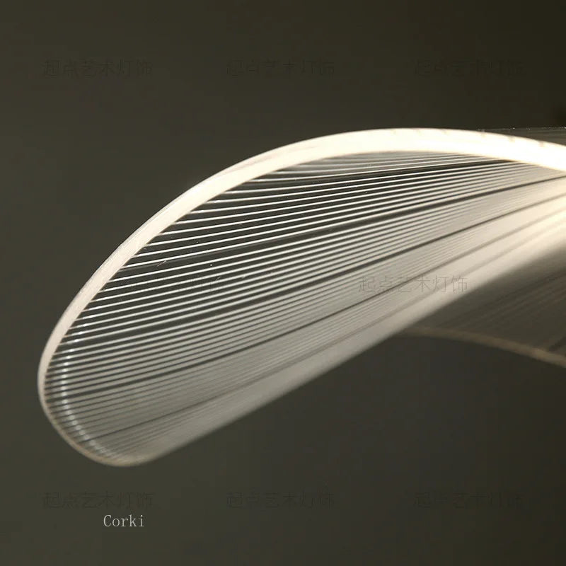 Modern pendant light in the shape of decorative acrylic lotus sheet - view 5