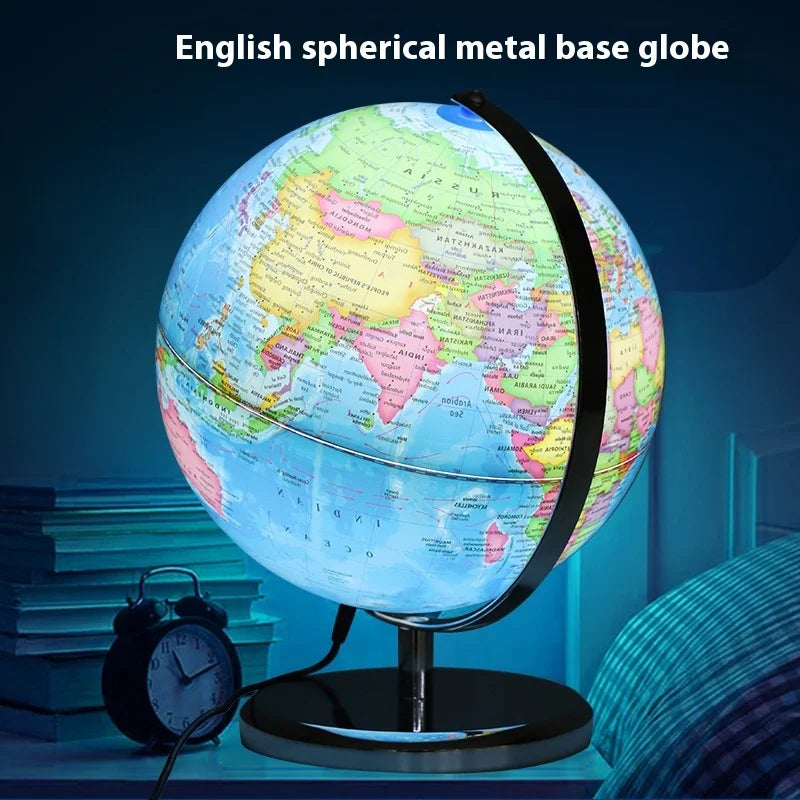 Earth globe light with rotating base for school year - view 4