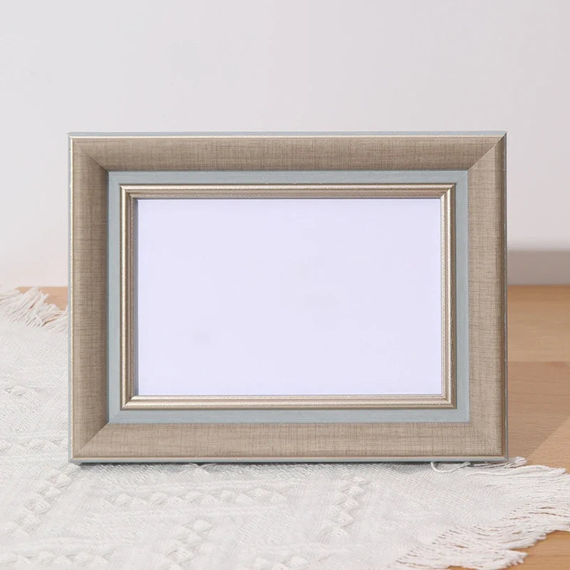 FARORO Wooden Photo Frame for Family Portraits and Weddings - Hemp Ash / 7 pouces - 12,7 x 17,8 cm