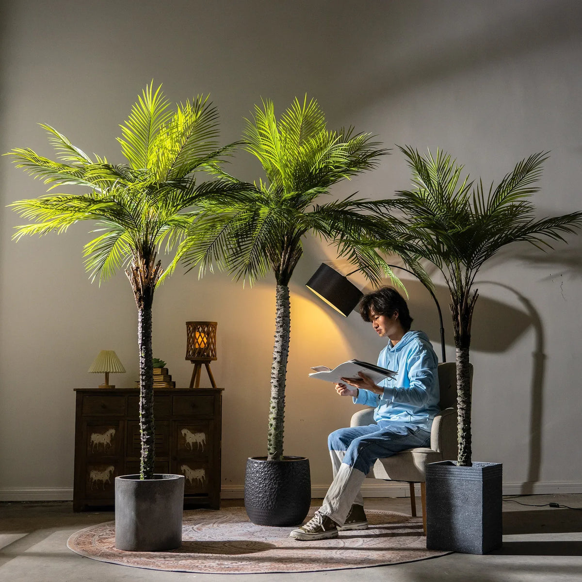 Artificial Coconut Tree, 120 to 220 cm, 6 to 12 Leaves - view 2