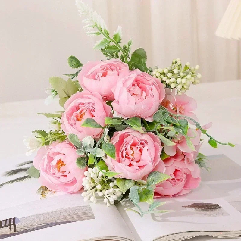 Bouquet of artificial peonies for interior decoration - view 4